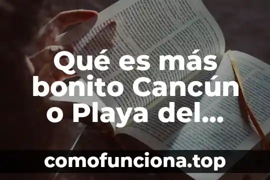 Que es concepto bonito 7 Qué es más bonito Cancún o Playa del Carmen