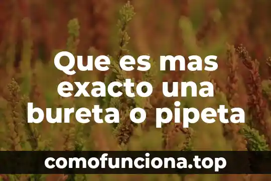 Que es el tiempo exacto y tiempo aproximado 3 Que es mas exacto una bureta o pipeta