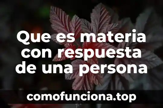 Que es el principio de oficialidad en materia penal 3 Que es materia con respuesta de una persona