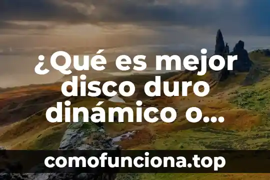 ¿Qué es mejor freno de disco o v brake? 8 ¿Qué es mejor disco duro dinámico o básico?