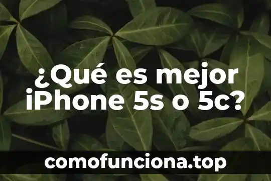 Que es mejor la ibero o el tec arquitectura 6 ¿Qué es mejor iPhone 5s o 5c?