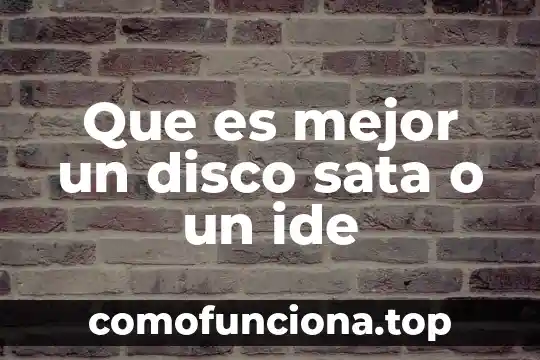 Que es mejor una hélice o motor a reacción 4 Que es mejor un disco sata o un ide