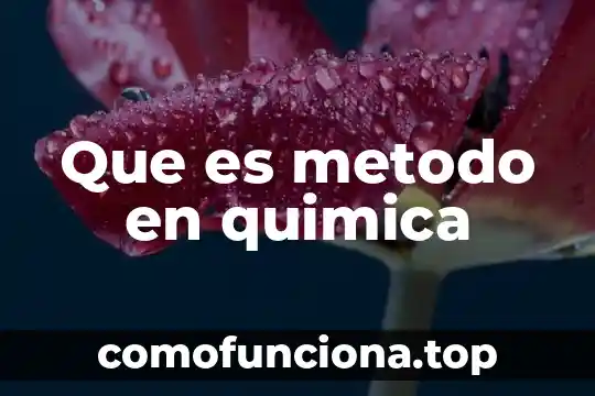 Que es sociedad quimica 3 Que es metodo en quimica