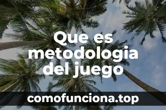 Que es redaccion en metodologia concepto 4 Que es metodologia del juego