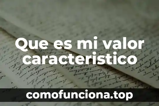 Qué es el número de ID de mi INE 5 Que es mi valor caracteristico