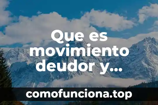 Por que es importante el movimiento del cuerpo 5 Que es movimiento deudor y acredor