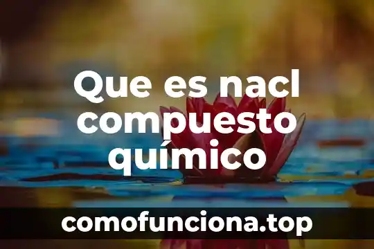 Qué es un compuesto químico y una mezcla 6 Que es nacl compuesto químico
