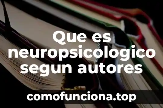 Que es cultura de la calidad segun autores 3 Que es neuropsicologico segun autores
