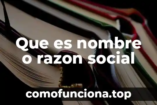 Por que es importante que los elementos quimicos tengan nombre 5 Que es nombre o razon social