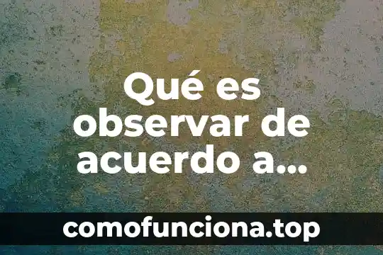 Que es la gestion del directivo 3 Qué es observar de acuerdo a gestión del conocimiento