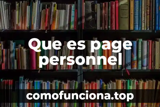 Para que es el landing page 6 Que es page personnel