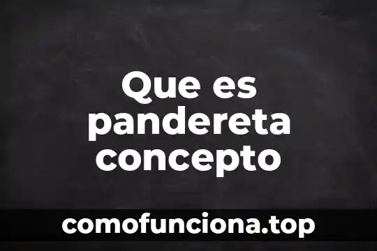 Qué es concepto de divitación 6 Que es pandereta concepto