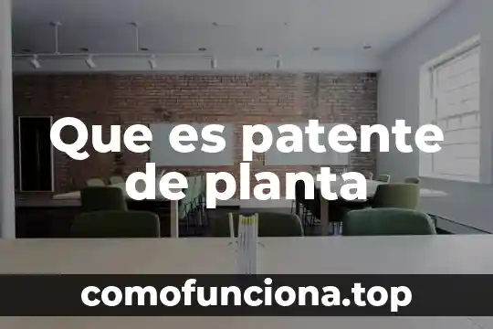 Patente electronica que es 4 Que es patente de planta