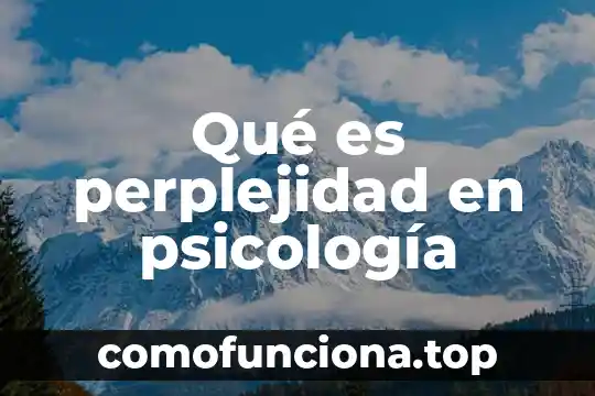 Que es creativo en psicologia 6 Qué es perplejidad en psicología