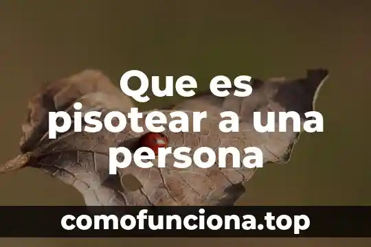 Que es e.firma persona fisica 6 Que es pisotear a una persona