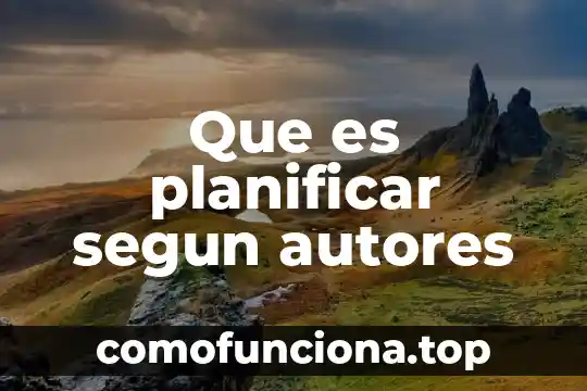 Según distintos autores que es el razonamiento 4 Que es planificar segun autores