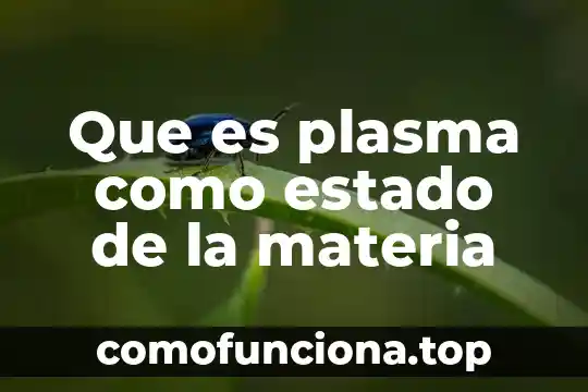 Que es el plasma del sol 4 Que es plasma como estado de la materia