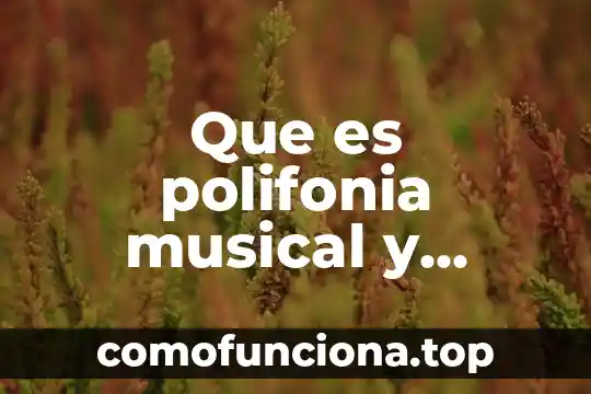 Figura musical negra que es 4 Que es polifonia musical y ejemplos