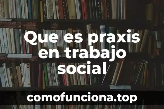 Que es praxis médica 6 Que es praxis en trabajo social