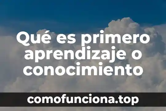 Que es primero el conflicto o el problema 8 Qué es primero aprendizaje o conocimiento