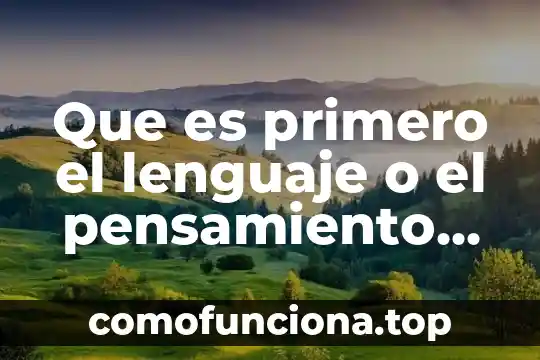 Para que es importante fundamentar las habilidades de pensamiento 5 Que es primero el lenguaje o el pensamiento vigotsky