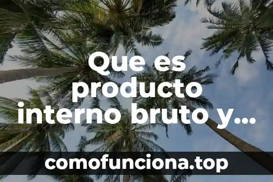 Que es el producto interno bruto explicacion de sexto grado 8 Que es producto interno bruto y un ejemplo