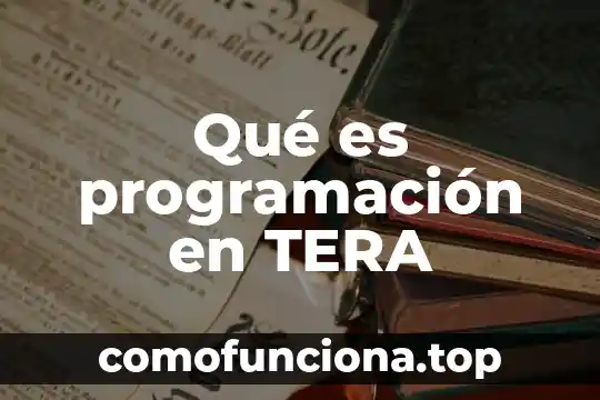 Que es programacion en kreat solutions 3 Qué es programación en TERA