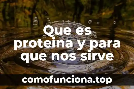 El color rojo nos indica que es una talación 7 Que es proteina y para que nos sirve