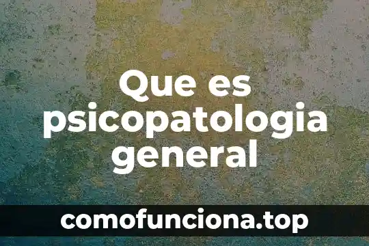 Que es cuentra patrimonio en un balance general 8 Que es psicopatologia general