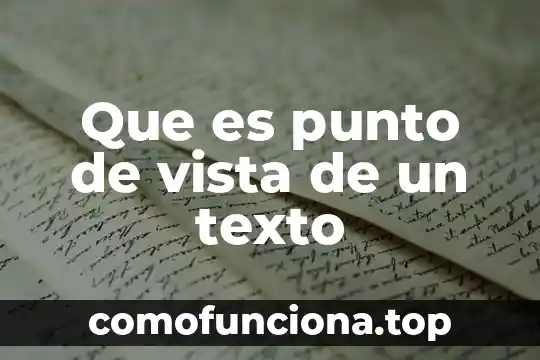 Que es vista en word 2010 7 Que es punto de vista de un texto