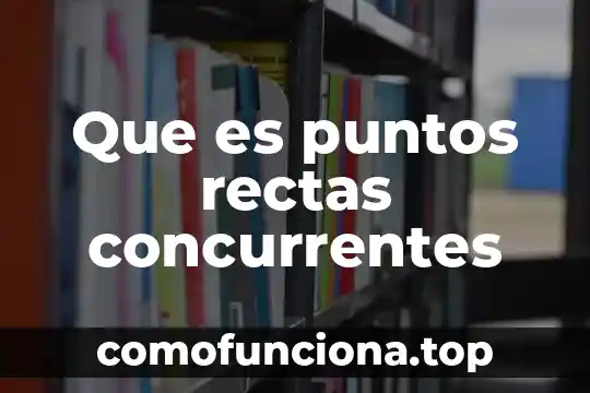 Que es un congreso deportivo y sus puntos 4 Que es puntos rectas concurrentes