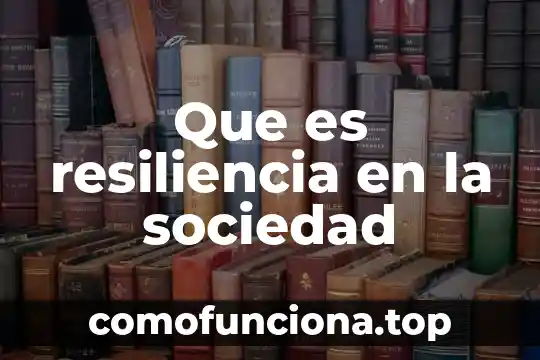 Sociedad pluricultural que es 4 Que es resiliencia en la sociedad