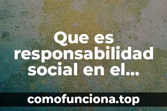 Qué es eficacia social concepto 3 Que es responsabilidad social en el medio ambiente