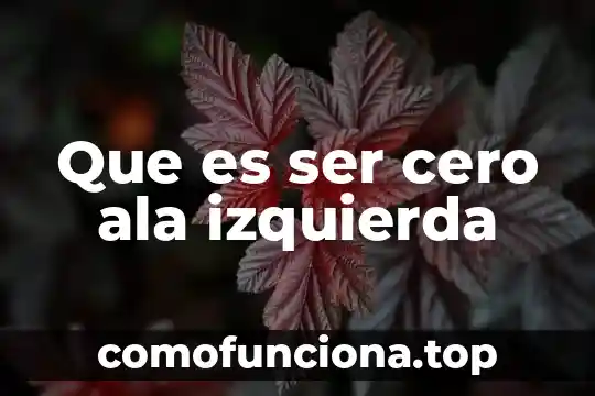 Que es ser mimada 5 Que es ser cero ala izquierda