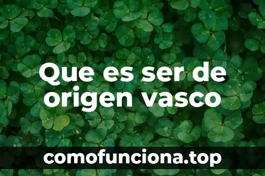 Que es saber ser y hacer 6 Que es ser de origen vasco
