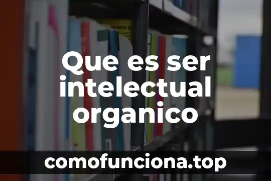 Que es ser una mujer vulnerable 4 Que es ser intelectual organico
