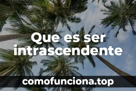 Que es ser de origen vasco 8 Que es ser intrascendente