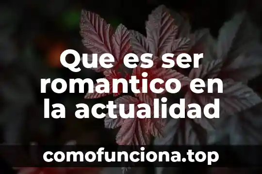 Que es para ti ser aupair 7 Que es ser romantico en la actualidad