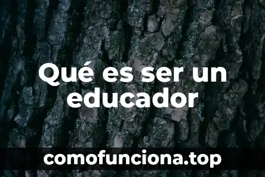 Qué es la etapa embrionaria del ser humano 4 Qué es ser un educador