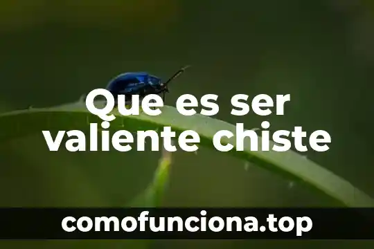 Que es ser fisio 6 Que es ser valiente chiste