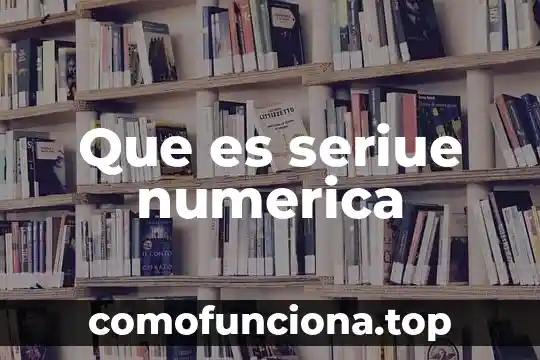 Que es basta numerica 5 Que es seriue numerica