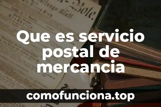 Que es un bien y un servicio segun autores 4 Que es servicio postal de mercancia