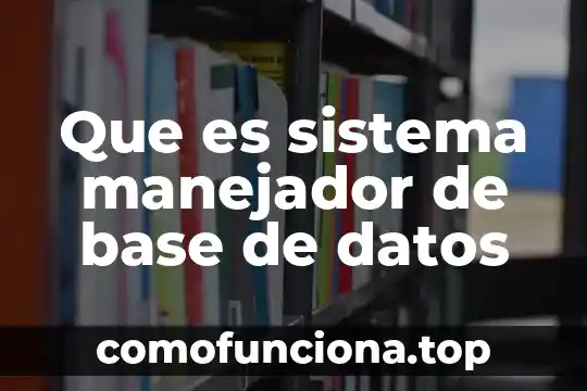 Qué es un canal de datos en informática 5 Que es sistema manejador de base de datos