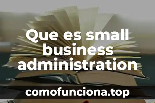Weirdo que es 3 Que es small business administration