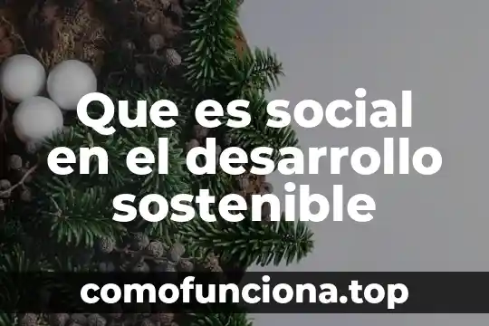 Qué es definición de sostenible en desarrollo sustentable 4 Que es social en el desarrollo sostenible