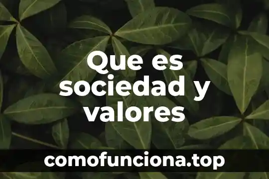 Que es valores religiosos 8 Que es sociedad y valores