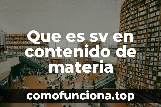Que es la amenaza y vulnerabilidad ambiental 6 Que es sv en contenido de materia