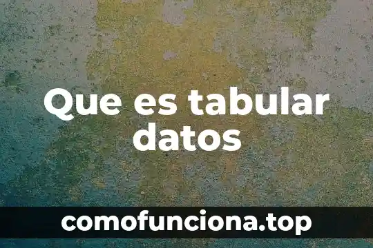 Que es la interaccion lógica 3 Que es tabular datos