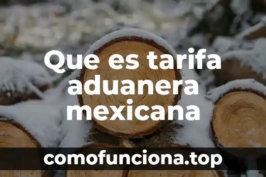 Que es el territorio en la identidad nacional mexicana 3 Que es tarifa aduanera mexicana