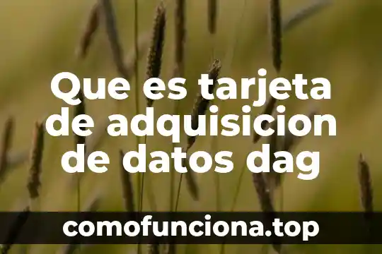 Que es una tarjeta tft 8 Que es tarjeta de adquisicion de datos dag